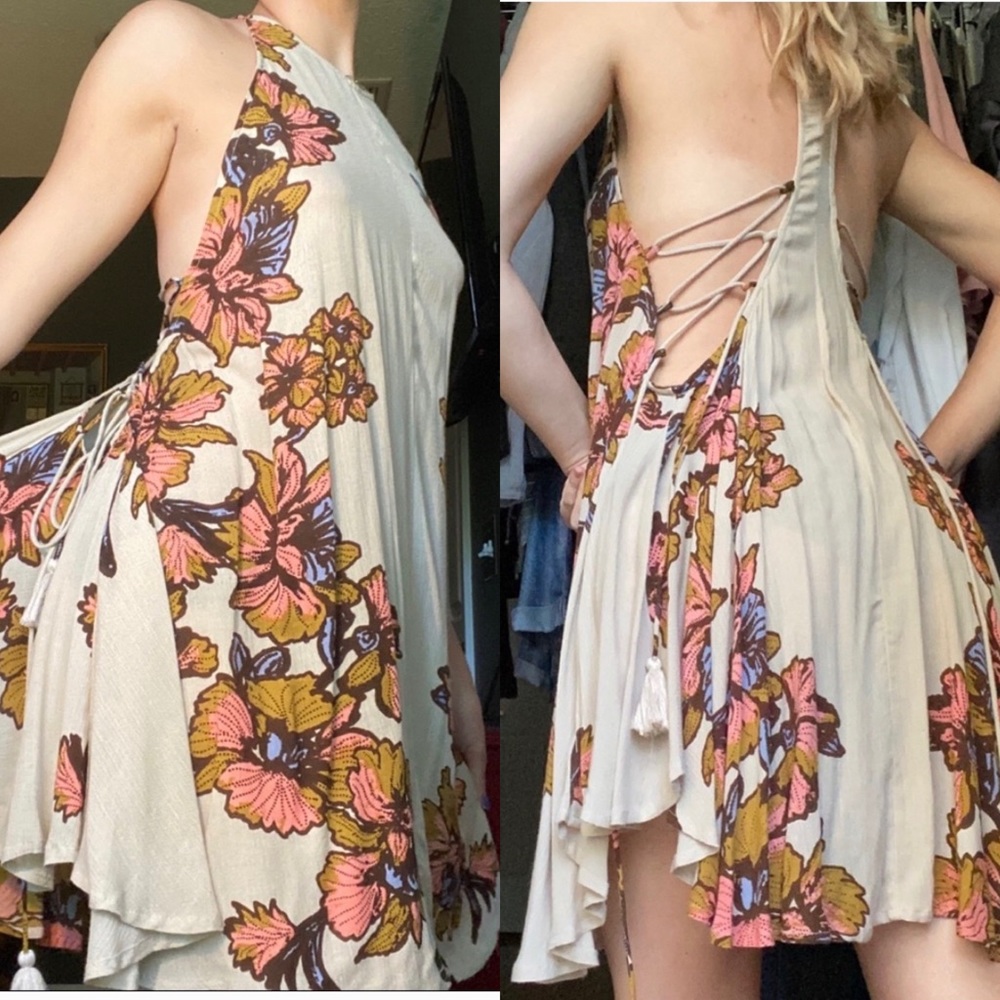 Free People floral boho dress XS NWOT